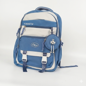 Stylish Multi-Compartment Backpack with Pouch – Water Resistant Daily Bag (34L)