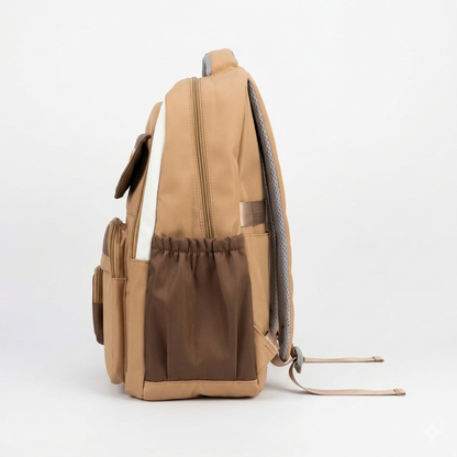 Premium Korean Aesthetic Backpack with Pouch – Water Resistant Laptop School & College Bag (34L)