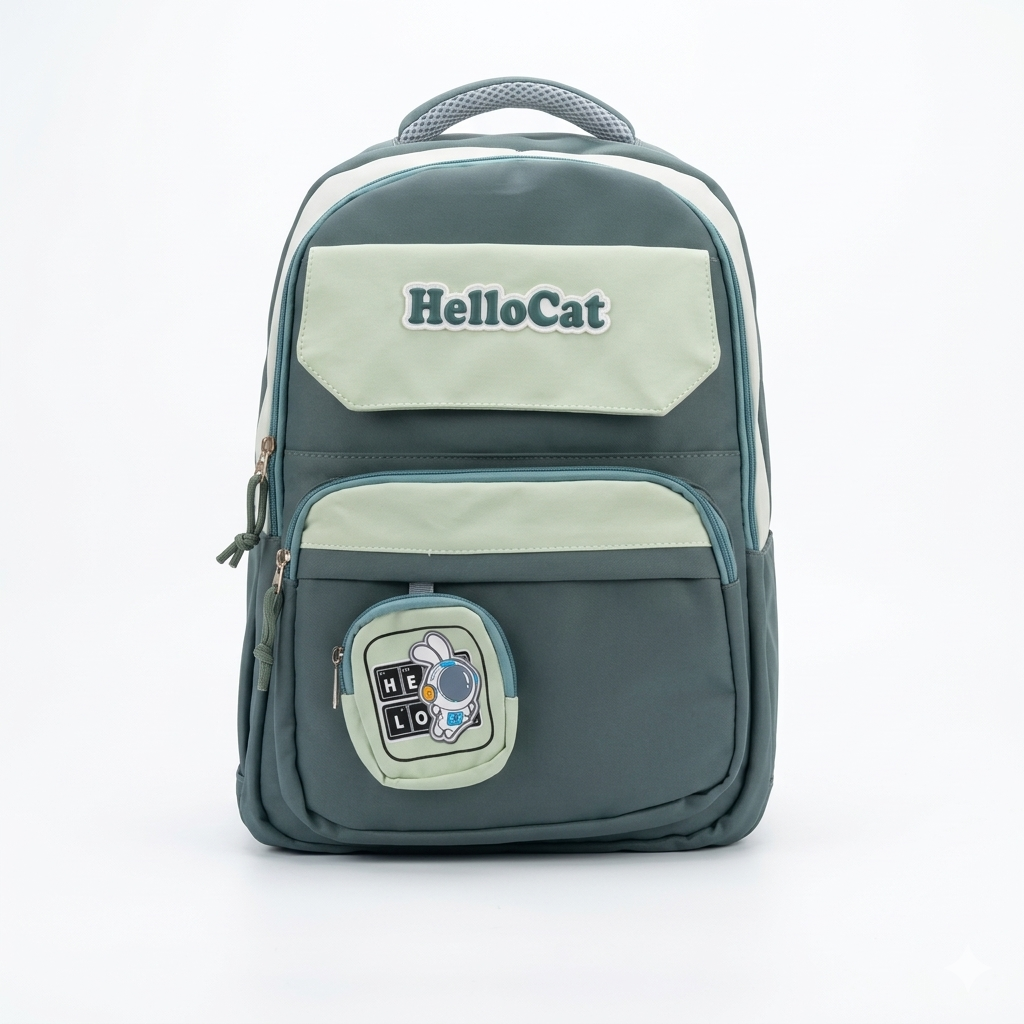 Premium Korean Aesthetic Backpack with Pouch – Water Resistant Laptop School & College Bag (34L)