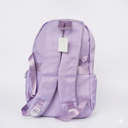 Cute Purple Labubu Backpack for Girls – 34L Water Resistant School & College Bag with Charm, Multi Compartments & Soft Fabric