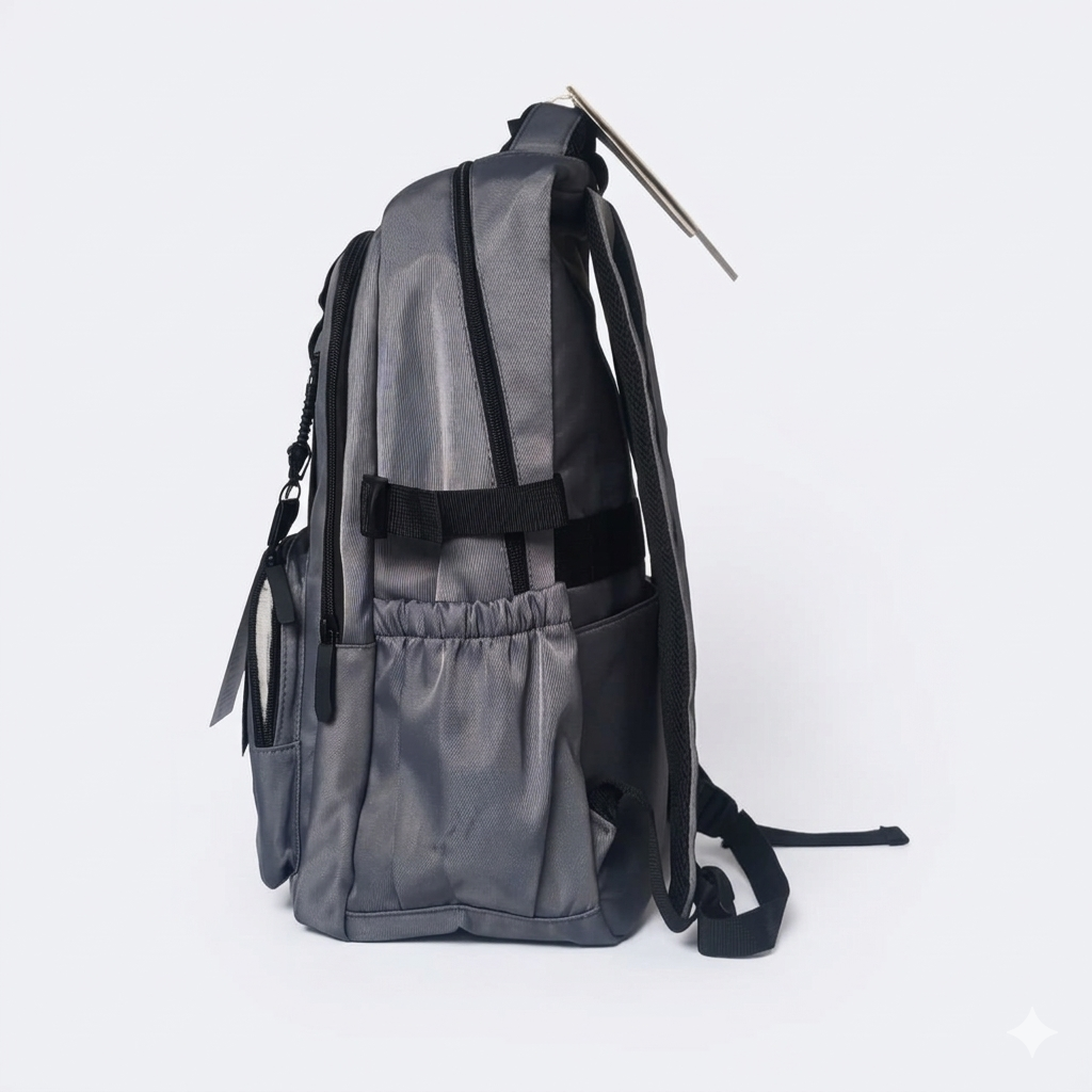 Urban Grey Backpack – Waterproof Multi-Compartment Laptop Bag (34L)