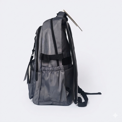 Urban Grey Backpack – Waterproof Multi-Compartment Laptop Bag (34L)