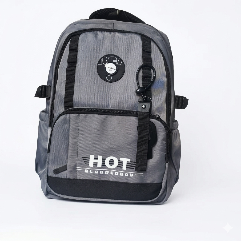 Urban Grey Backpack – Waterproof Multi-Compartment Laptop Bag (34L)