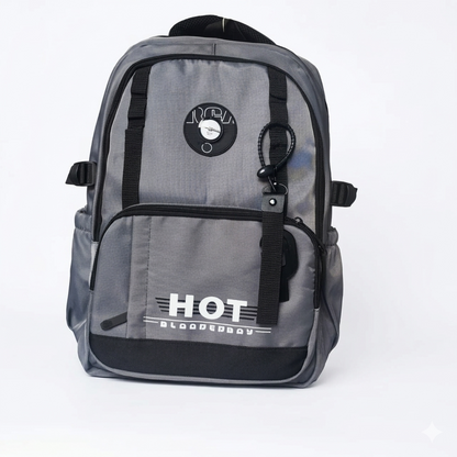 Urban Grey Backpack – Waterproof Multi-Compartment Laptop Bag (34L)