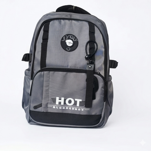 Urban Grey Backpack – Waterproof Multi-Compartment Laptop Bag (34L)