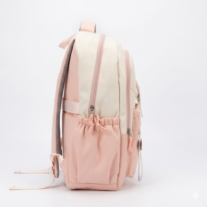 Cute Coffee Charm Backpack – Pink Aesthetic School & College Bag (Sponsor)