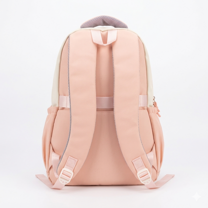 Cute Coffee Charm Backpack – Pink Aesthetic School & College Bag (Sponsor)