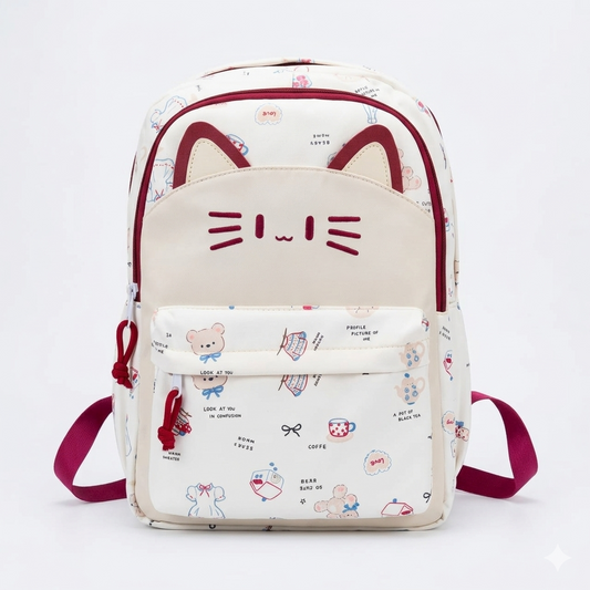 Cute Cat Kids Backpack – Lightweight School Bag