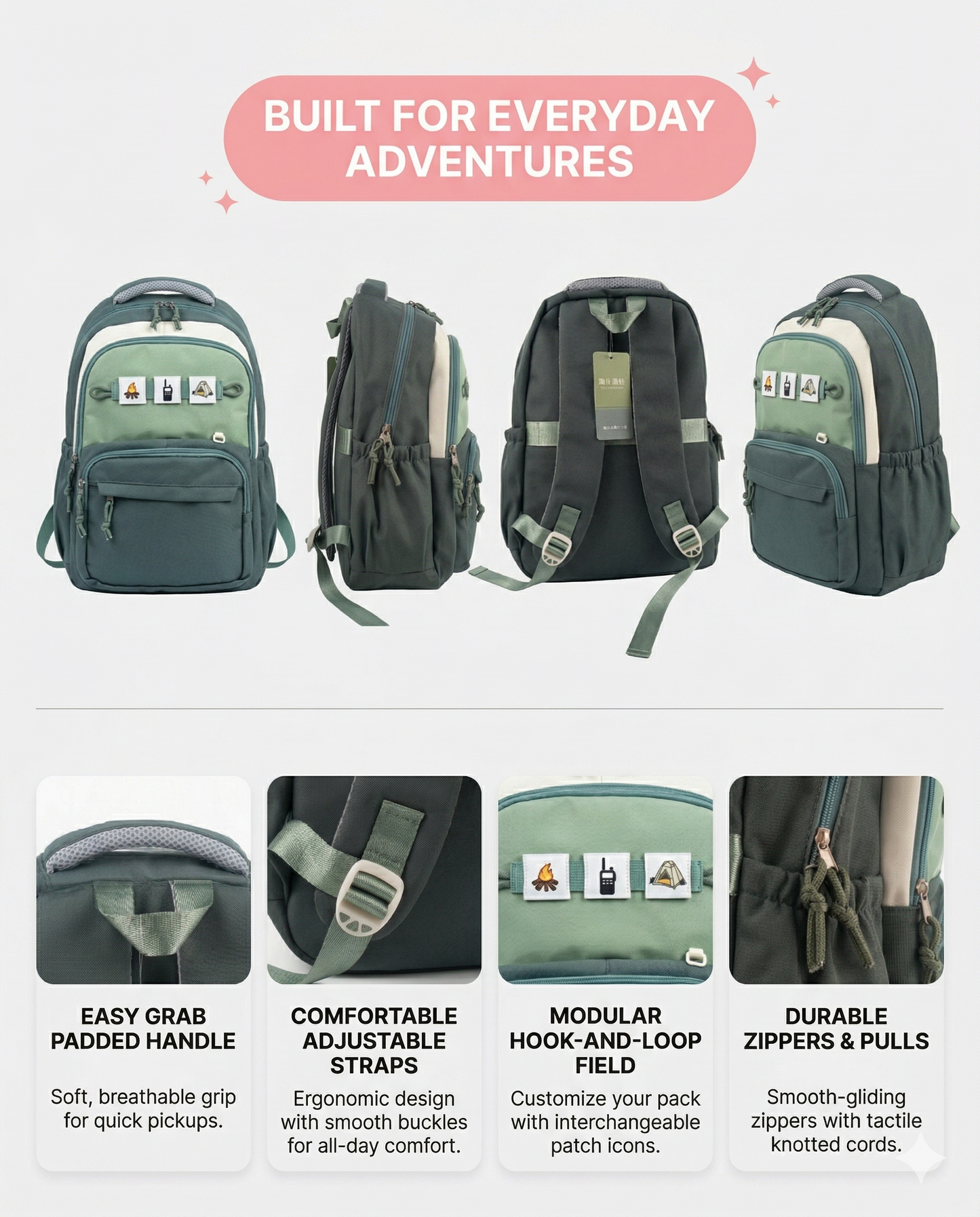 Minimal Travel Backpack for Men & Women – Waterproof Multi Pocket Laptop School Bag (30L)