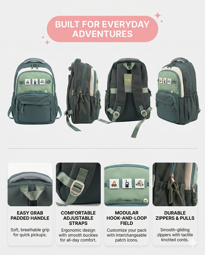 Minimal Travel Backpack for Men & Women – Waterproof Multi Pocket Laptop School Bag (30L)