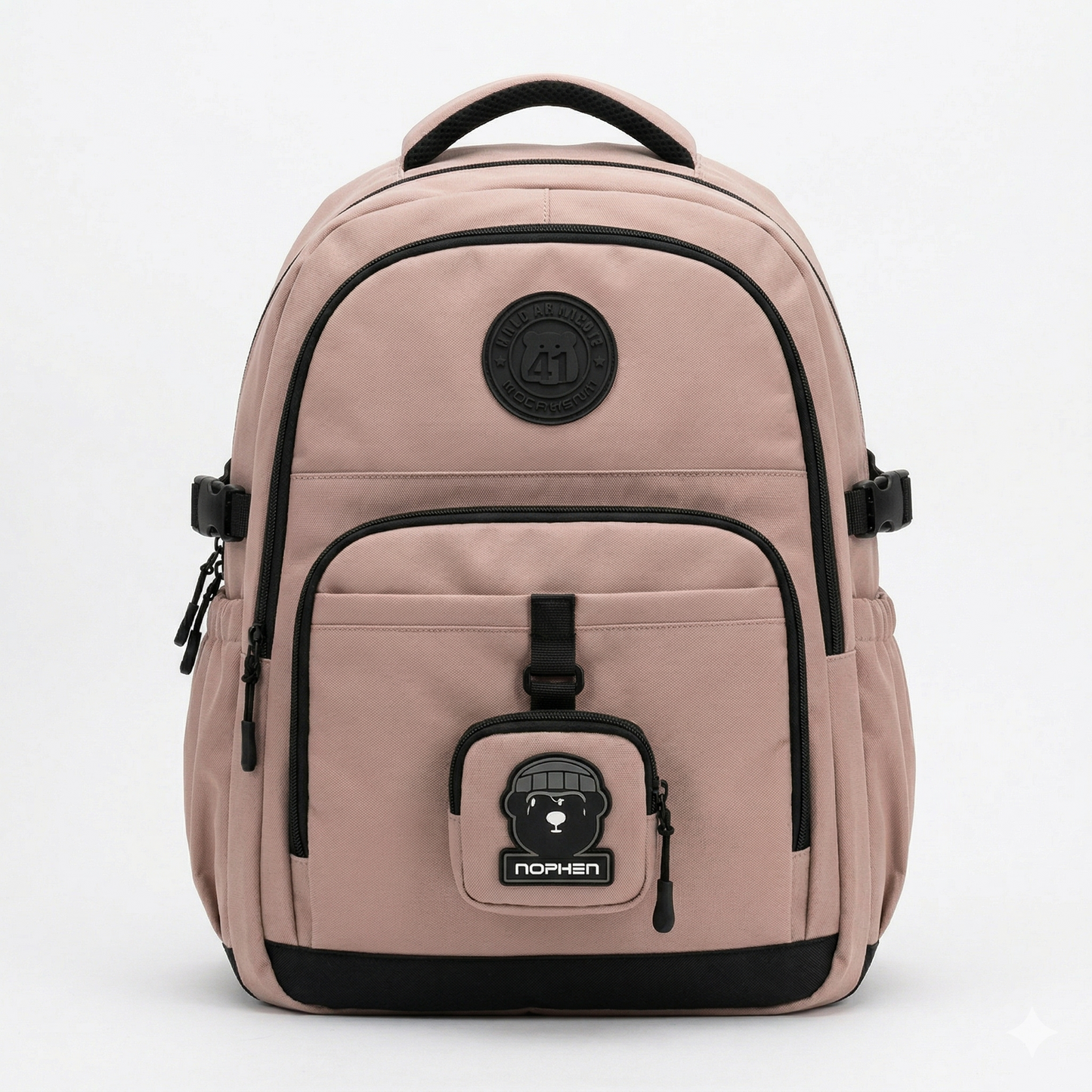 Beige Urban Backpack – Waterproof Multi-Compartment Laptop Bag (34L)