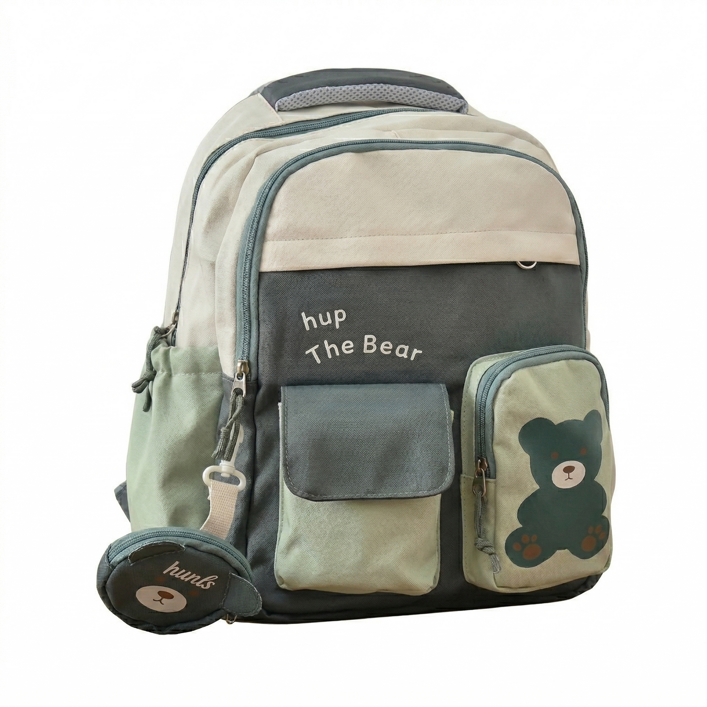 Cute Korean Bear Backpack for Kids & School – Waterproof Multi Pocket Laptop Bag (30L)