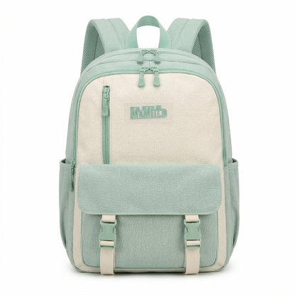Korean Aesthetic Backpack for Girls with Detachable Pouch – Waterproof School & College Laptop Bag (34L, Purple White) (Sponsor)