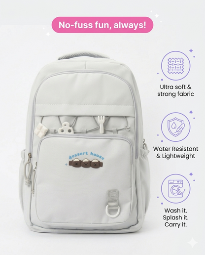 Cute Dessert Backpack – Lightweight Multi-Compartment School Bag (34L)
