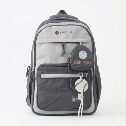 Premium Aesthetic Backpack with Pouch – Water Resistant Laptop School & College Bag (34L)