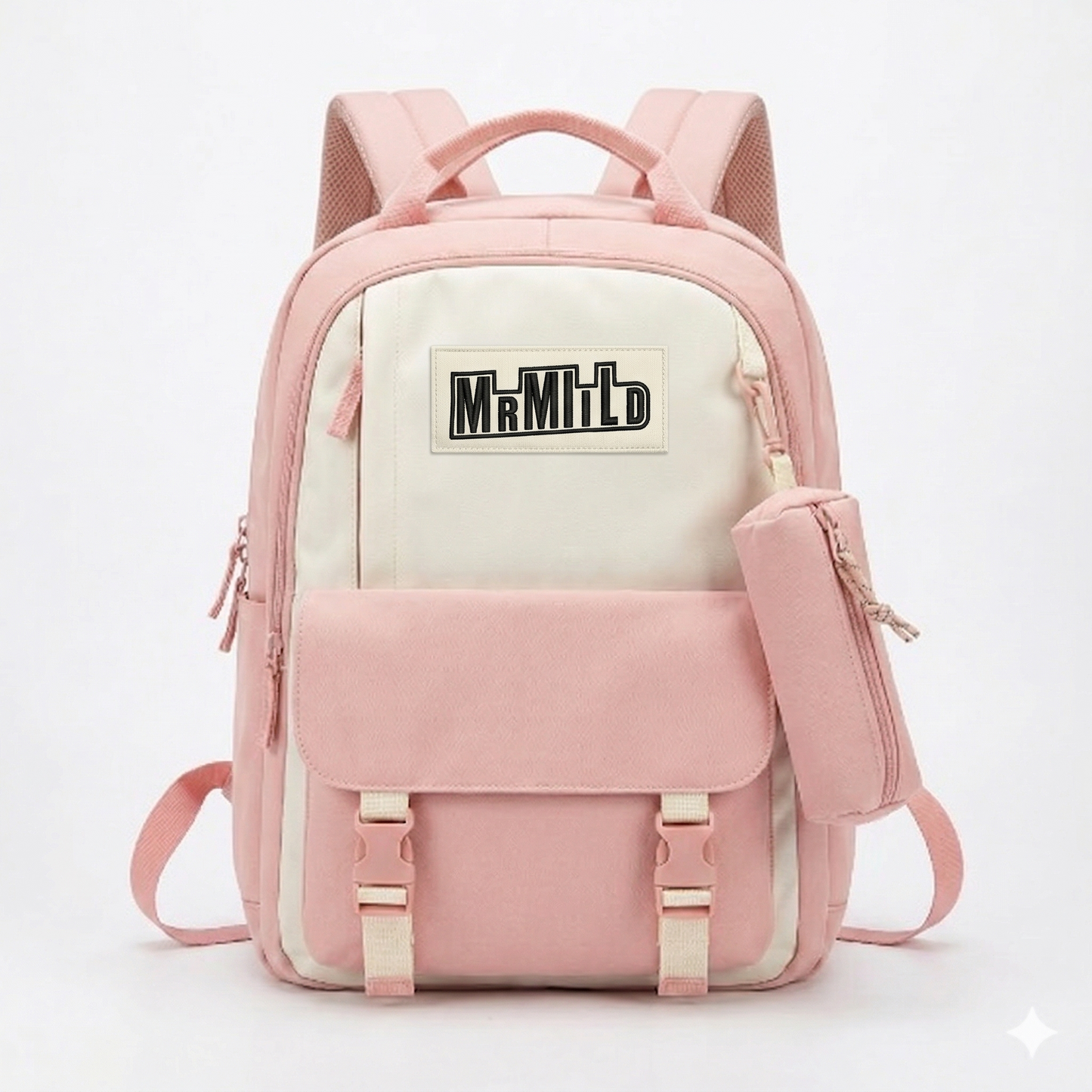 Korean Aesthetic Backpack for Girls with Detachable Pouch – Waterproof School & College Laptop Bag (34L, Purple White) (Sponsor)