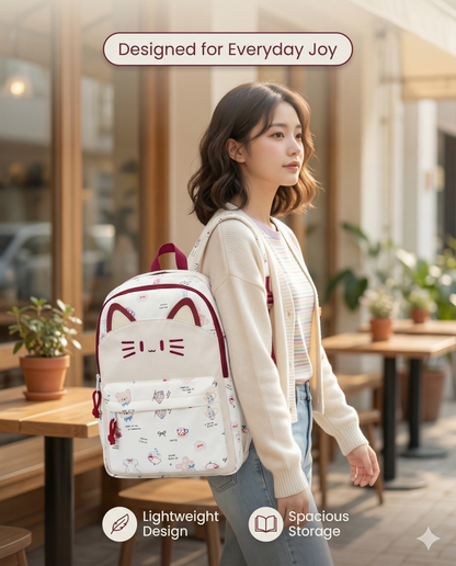 Cute Cat Kids Backpack – Lightweight School Bag