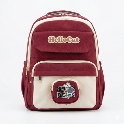Premium Korean Aesthetic Backpack with Pouch – Water Resistant Laptop School & College Bag (34L)