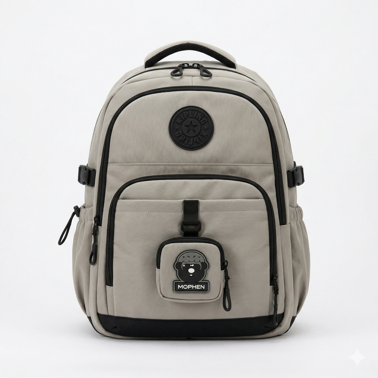 Beige Urban Backpack – Waterproof Multi-Compartment Laptop Bag (34L)