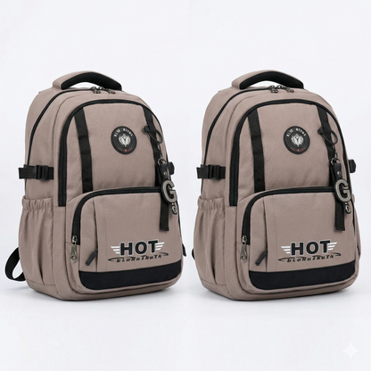 Urban Grey Backpack – Waterproof Multi-Compartment Laptop Bag (34L)