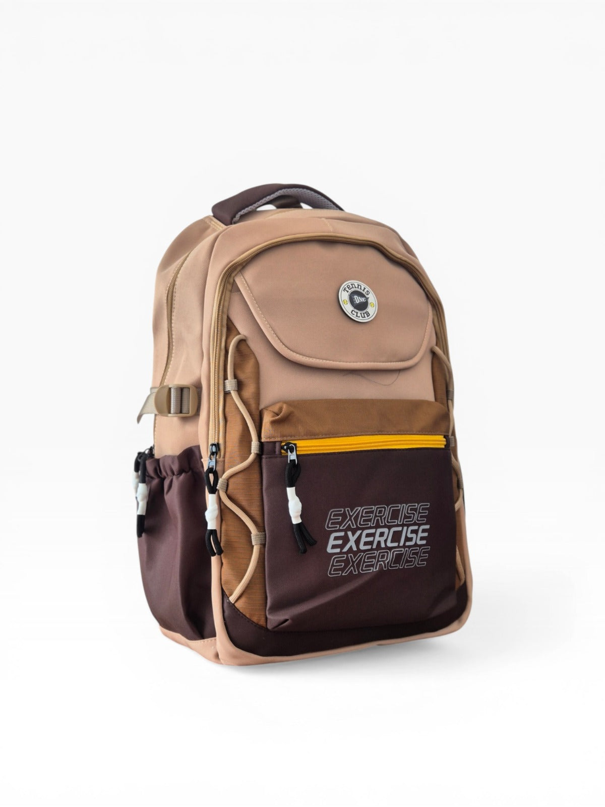 Sporty Laptop Backpack – Grey & White Travel Bag
